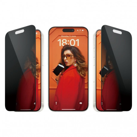 "PanzerGlass Privacy iPhone 15 Pro. UWF w. EasyAligner"