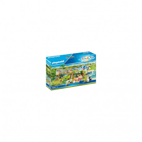 Toy Set - Playmobil 70341 Family Fun Zoo With Animal Figures And Accessories - Multicolor