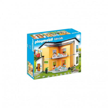 Toy Playset - Playmobil 9266 City Life Modern Residential House With Figures And Accessories - Multi