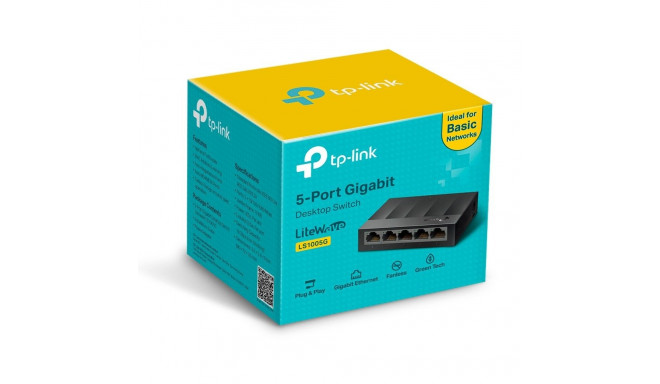 Networking Switch - TP-Link LS1005G Desktop Network Switch, Black