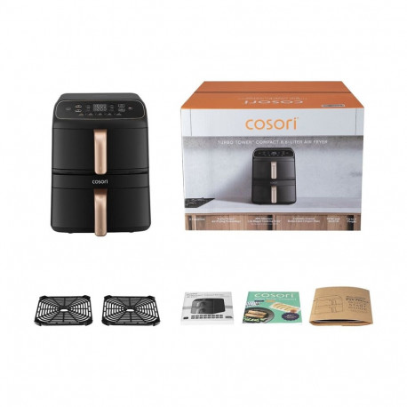 Air Fryer - COSORI Turbo Tower 8.6L, 230°C, 5 Cooking Programs, Black