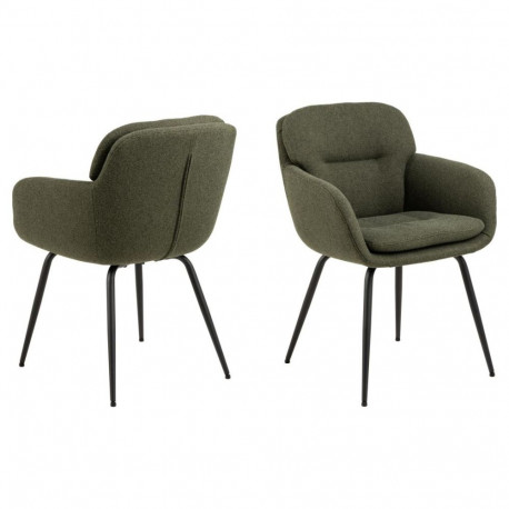 Söögitool DORA käetoega, roheline