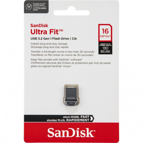 SanDisk mälupulk Cruzer Ultra Fit SDCZ430-016G-G46 16GB USB 3.2