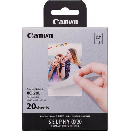 Canon photo paper + ink cartridge XC-20L 54x85mm 20 sheets (opened package)