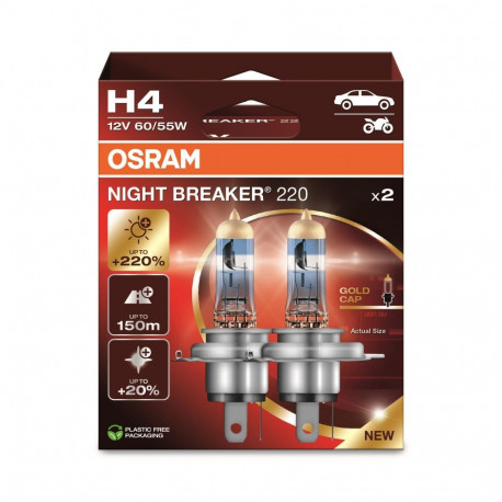 Osram 60/55W 12V P43T 5X2 H4 autolamp