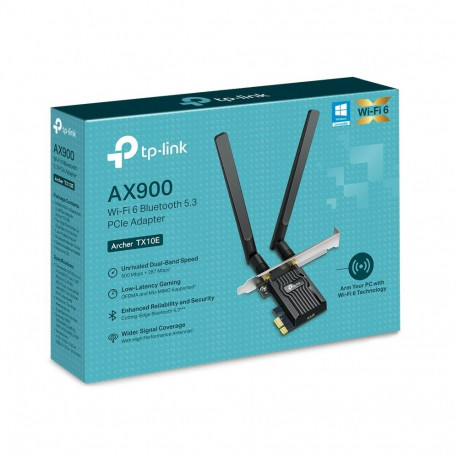 Network Adapter - TP-LINK Archer TX10E Wi-Fi 6 AX900 Dual-Band Bluetooth Black
