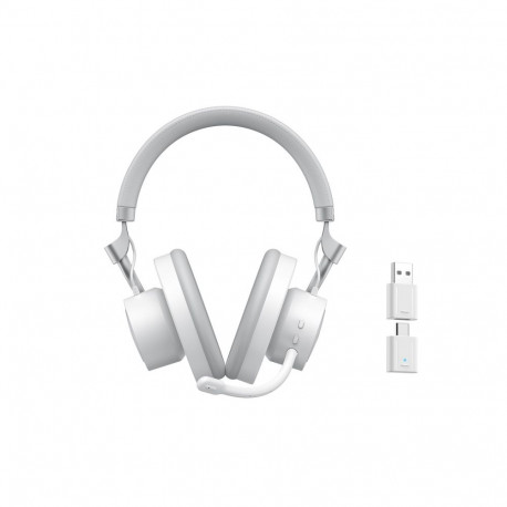 Headphones - Havit Fuxi-H8 Wired/Wireless Gaming Headphones, USB Type-C, 30H Playback, White