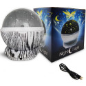 Pöörlev LED täheprojektor, valge