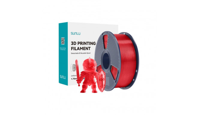 Sunlu PLA+ Filament (Transparent Red)