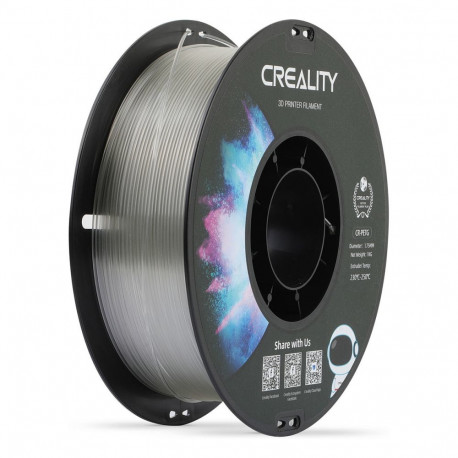 Creality 3D-filament CR-PETG 1kg 1,75mm rullil, läbipaistev