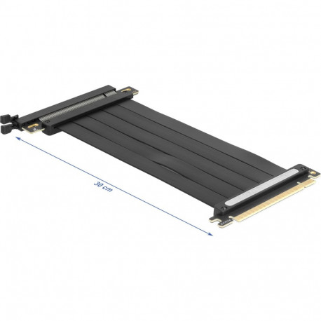 DeLOCK Riser Card PCI Express 4.0 x16 Male to x16 Slot with Cable 30 cm, Riser Card (Black)