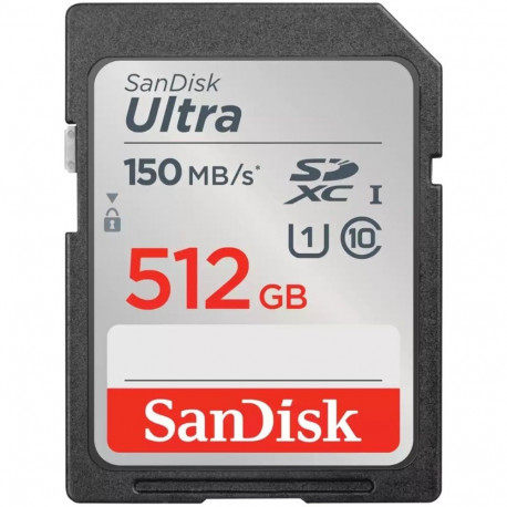 SanDisk Ultra 512 GB SDXC memory card, black, UHS-I U1, Class 10