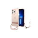 Guess Translucent Stap Case for iPhone 13 Pro Max - Pink