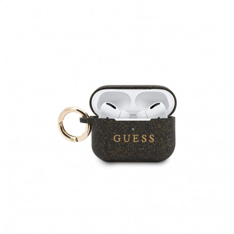 Guess Ring Silicone Case for AirPods Pro Cover - Black and Gold