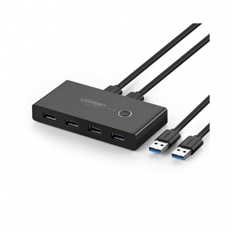 Ugreen switch box HUB switch 4x USB 3.2 Gen 1 USB splitter for two computers black (US216 30768)