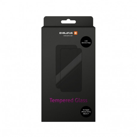 Evelatus Apple iPhone 13 Pro Max 6.7' Privacy 2.5D Silk Full Cover Japan Glue Anti-Static Black