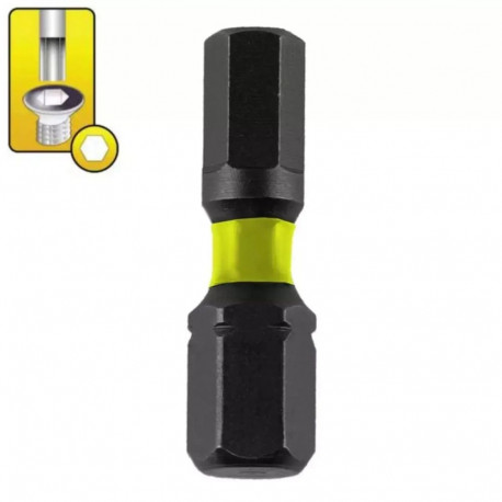 Końcówki wkrętakowe udarowe hex h5x25mm, 2szt blister