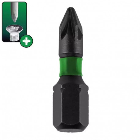 Löögikindlad kruvikeeraja otsakud Pozidriv PZ1x25mm 2tk, blisterpakend