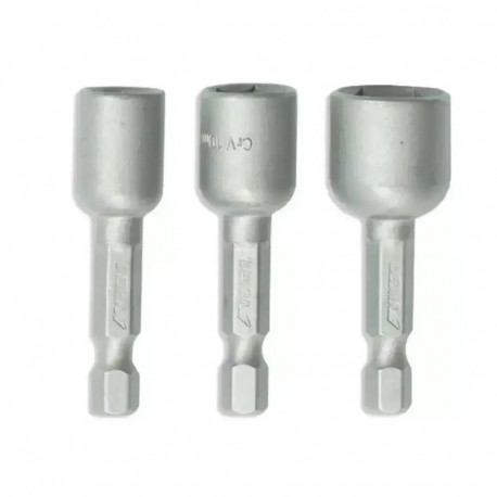 Zestaw nasadek magnetycznych 3szt: 8,10,13x48mm, 1/4"
