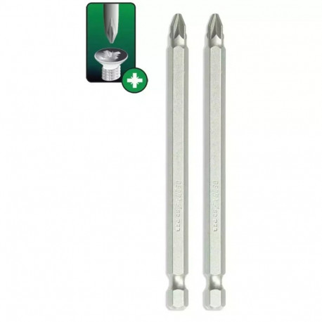 Kruvikeeraja otsakud Pozidriv PZ2x100mm 2tk, blisterpakend