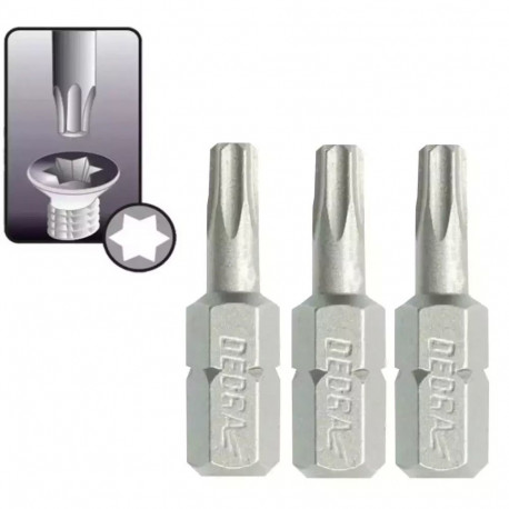 Końcówki wkrętakowe torx t30x25mm, 3szt blister
