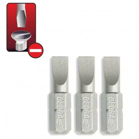 Lamedad kruvikeeraja otsakud SL5.5x25mm 3tk, blisterpakend