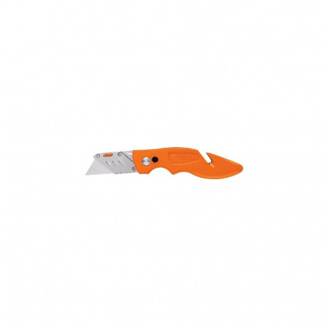 Truper folding knife with aluminum and stainless steel body, 180mm, includes 4 spare blades