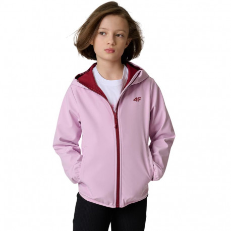 Kurtka dla dziewczynki softshell 4F F478 jasny fiolet 4FJWSS26TSOFF478 52S 158cm