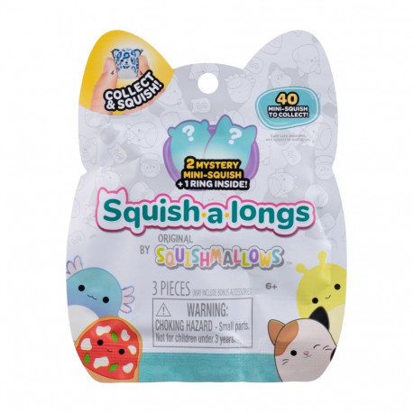 SQUISHMALLOWS SQUISH-A-LONGS minifiguuride komplekt pimepakis, 2 tk, 2,5 cm