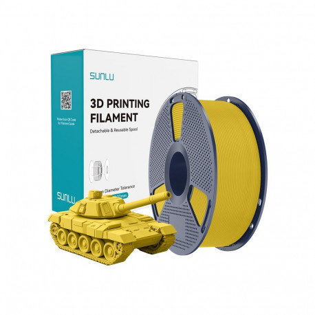 3D Printing Filament - Sunlu PLA+ 1.75 mm High-Speed Filament, ±0.02 mm Accuracy, Yellow
