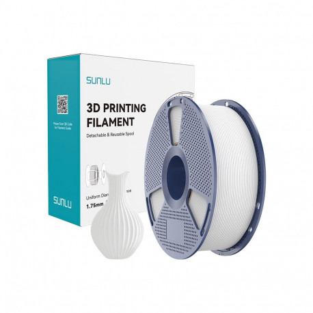 3D Printing Filament - Sunlu PLA Classic White 1.75mm 1KG Filament Classic White