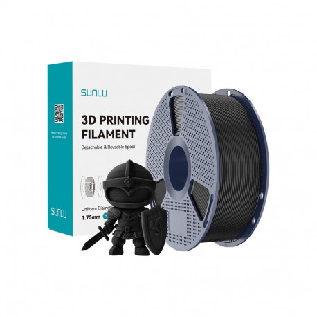 3D Printing Filament - Sunlu PLA+ 1.75 mm High Durability Black