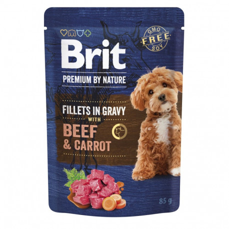 Brit Premium Beef & Carrot in Gravy wet food for dogs 85g