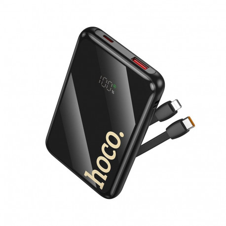 Powerbank Hoco 10000 mAh QC PD 22,5W with built-in cables USB C + Lightning Q37 black