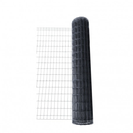WELDED MESH PVC 2.1X100X50X1500 25M GREY