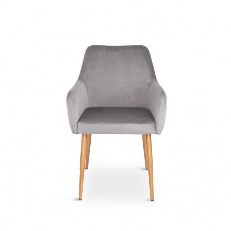 CHAIR ZENON DINING 83X57X59.2 GREY VELVE