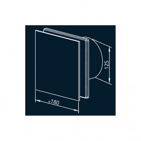 AXIAL FAN 125 SOLID GLASS