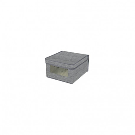 BOXSTORAGE WITH WINDOW 30X28X15CM GREY