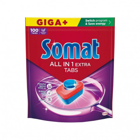 TABS DISHWASH SOMAT ALL IN1 EXTRA 100PCE
