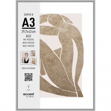 Nielsen Photo Frame 5424124 Super 8 Matt Silver 29.7x42 cm