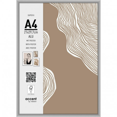 Nielsen Photo Frame 5421124 Super 8 Matt Silver 21x29.7 cm