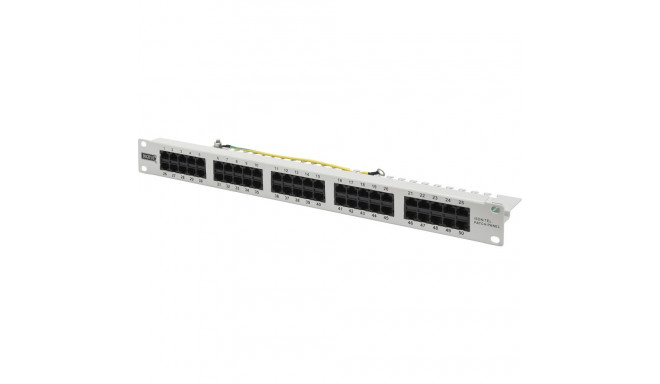 CAT 3 ISDN mittekilbitud patchpaneel 50 porti 1HE, hall