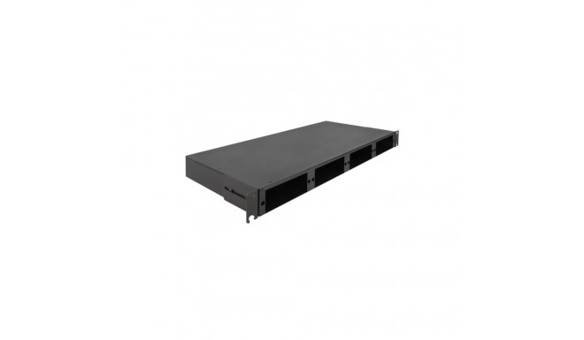 19" LWL HD (High Density) Patchpanel 1 HE (schwarz, für HD Kassetten oder LWL Adapter Panels)