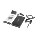 EXTERNAL HDD/SSD ENCLOSURE NATEC RHINO SATA 3.5" USB 3.0 ALUMINUM BLACK