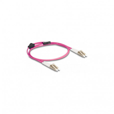 "Delock LWL Kabel mit Metallarmierung LC Duplex zu LC Duplex Multimode OM4 1 m"