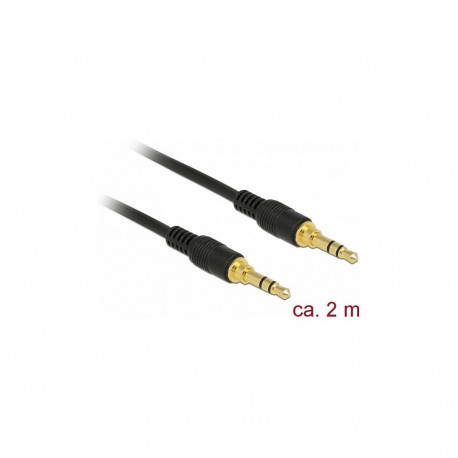 "Klinkenkabel 3,5 mm 3 Pin Stecker > Stecker 2 m schwarz"