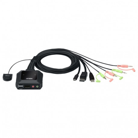 ATEN kaabel-KVM lüliti CS52DP 2-Port USB-C DP hübriid