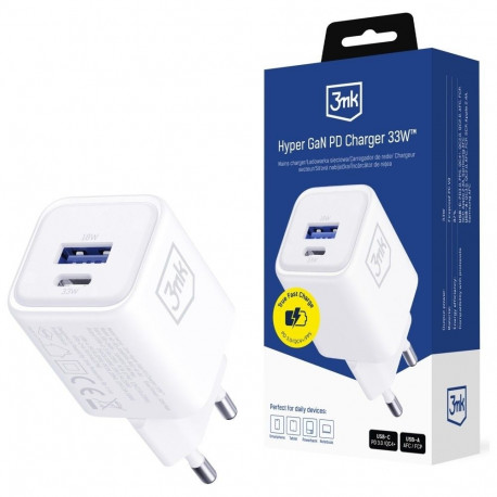 Charger GaN 33W QC4+ PPS AFC FCP SCP white