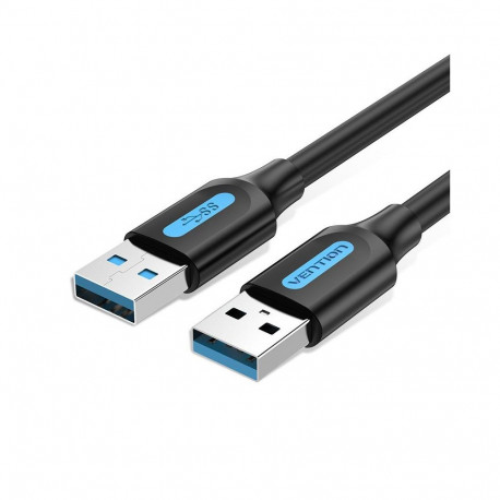 CABLE USB3.0 MALE TO MALE/1.5M BLACK CONBG VENTION