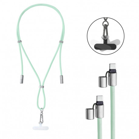 CABLE USB-C TO USB-C 1.65M/LANYARD GREEN 7991007 INTENSO